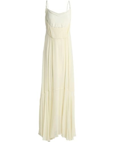 Sportmax Light Maxi Dress Cotton, Silk, Polyester - White
