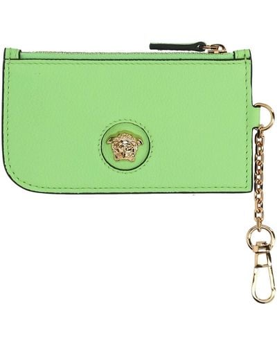 Versace Light Coin Purse Leather - Green