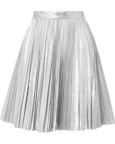 Pushbutton Midi Skirt - White