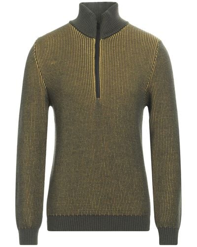 Zanone Military Turtleneck Virgin Wool, Polyester - Green