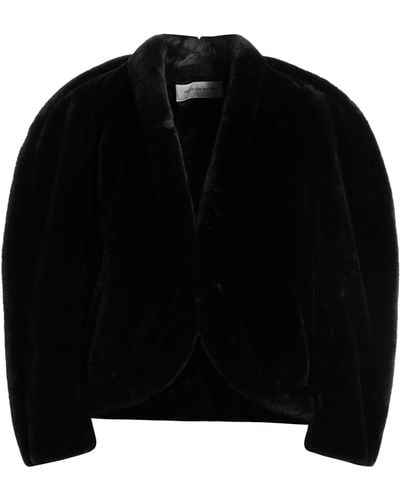 Dries Van Noten Borreguito y pelo ecológico - Negro