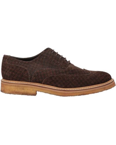 Gold Brothers Brothers Dark Lace-Up Shoes Leather - Brown