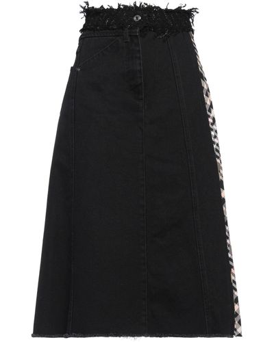 MSGM Midi Skirt Cotton - Black