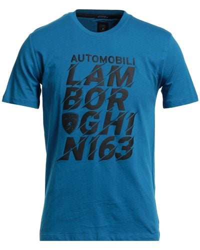 Automobili Lamborghini T-Shirt Cotton, Elastane - Blue
