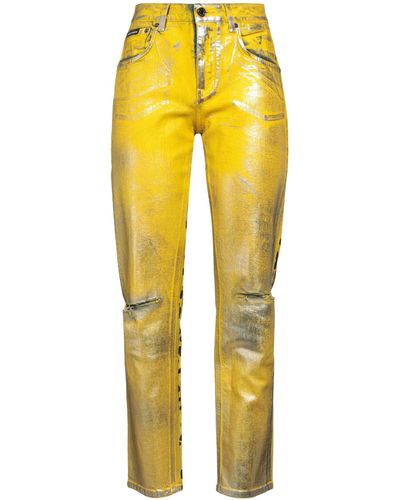 Dolce & Gabbana Pantalon en jean - Jaune