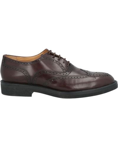 Barrett Dark Lace-Up Shoes Leather - Brown
