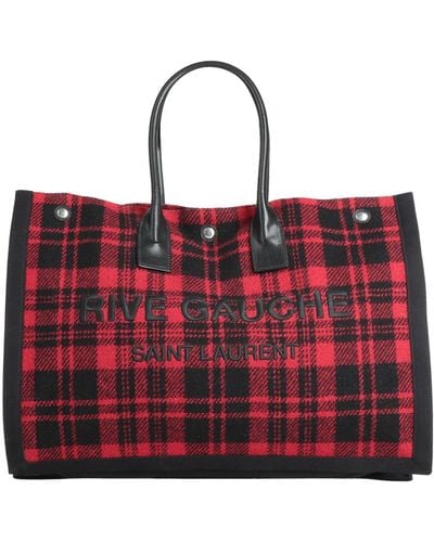 Saint Laurent Handbag Leather, Textile Fibers - Red