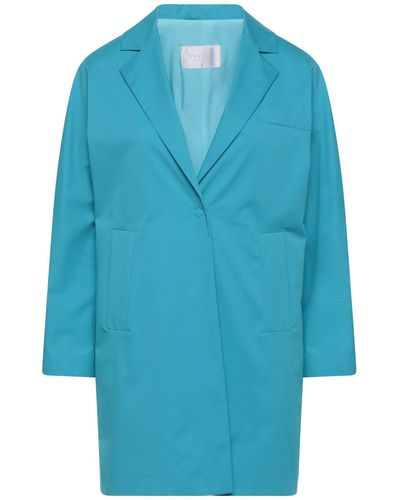 Annie P Overcoat & Trench Coat - Blue