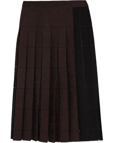Aviu Steel Midi Skirt Polyester, Elastane - Black