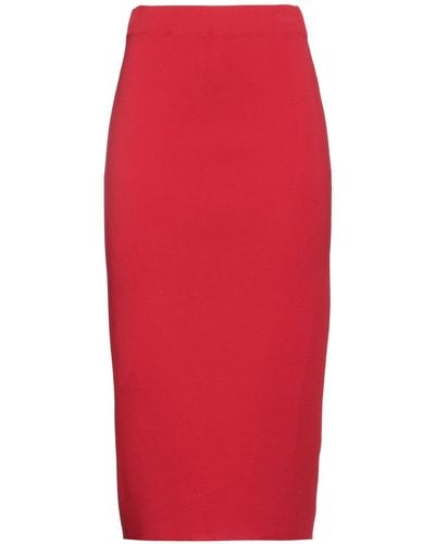 Clips Midi Skirt - Red