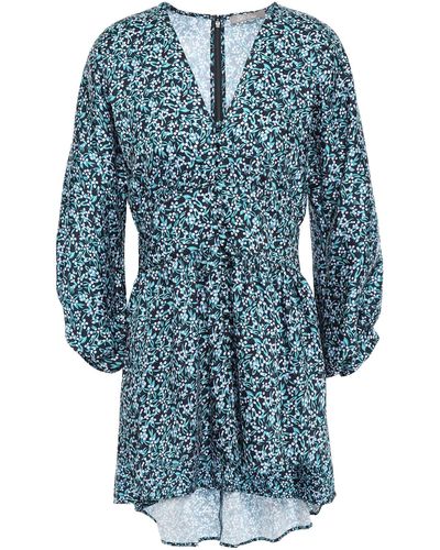 Lela Rose Gathered Floral-print Twill Blouse Größe 4 - Blue