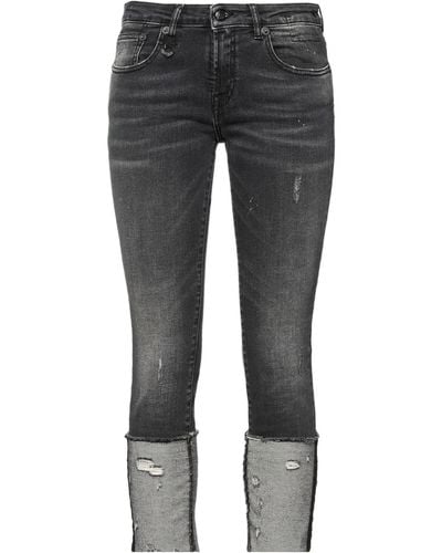 R13 Cropped Jeans - Schwarz