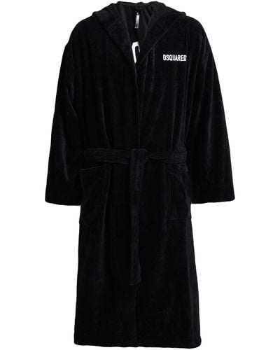 DSquared² Dressing Gown Or Bathrobe - Black