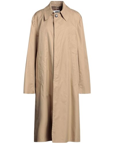 MM6 by Maison Martin Margiela Overcoat & Trench Coat - Natural