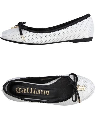 John Galliano Ballet Flats - White