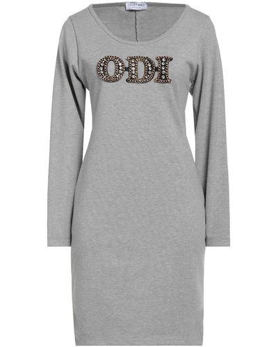 Odi Et Amo Light Mini Dress Cotton - Gray
