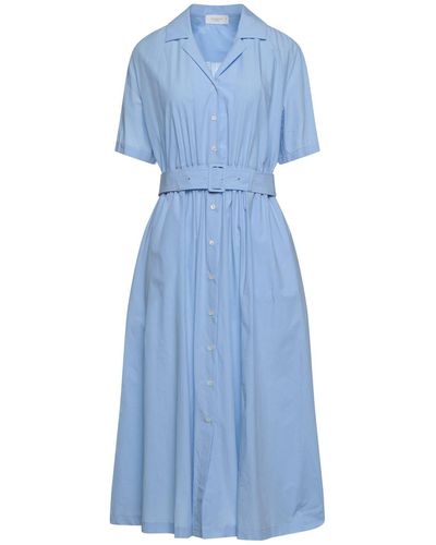 Glanshirt Midi Dress - Blue