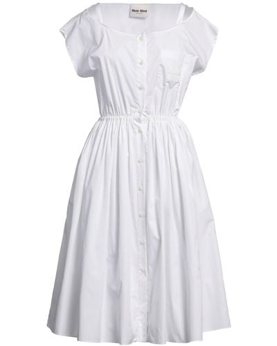 Miu Miu Midi Dress - White