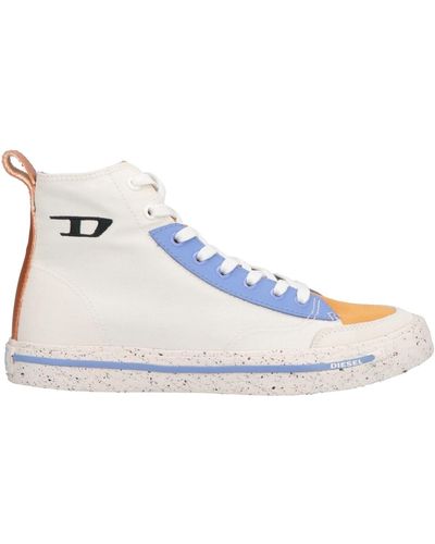 Diesel S-Mydori MI W White Distressed High-Top Sneakers Womens Size 8. -  beyond exchange