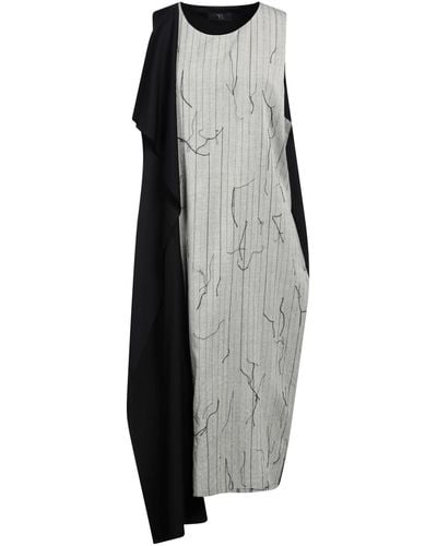 Y's Yohji Yamamoto Midi Dress Wool, Cotton - Black