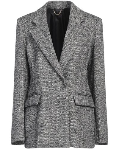 Victoria Beckham Blazer Virgin Wool, Polyamide, Brass, Polyester - Gray