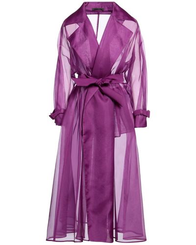 Max Mara Overcoat & Trench Coat - Purple