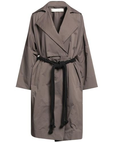 Isabel Benenato Overcoat & Trench Coat - Gray