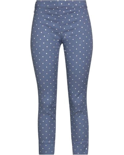 120% Lino Cropped Trousers - Blue