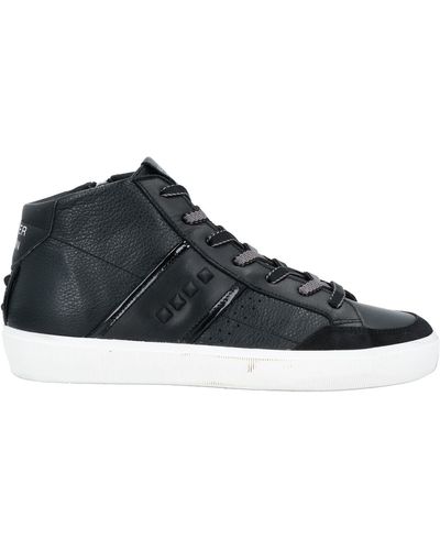 Leather Crown Sneakers - Black