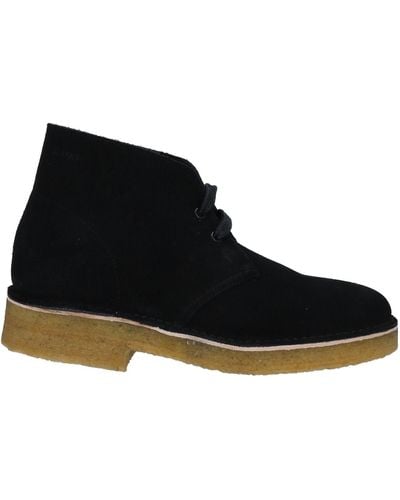 Clarks Ankle Boots Soft Leather - Black