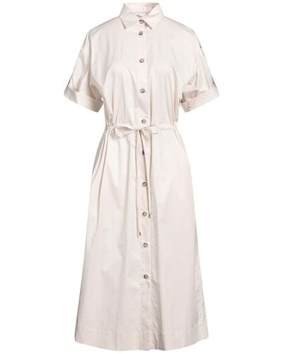 Peserico EASY Midi Dress Cotton, Elastane - Natural