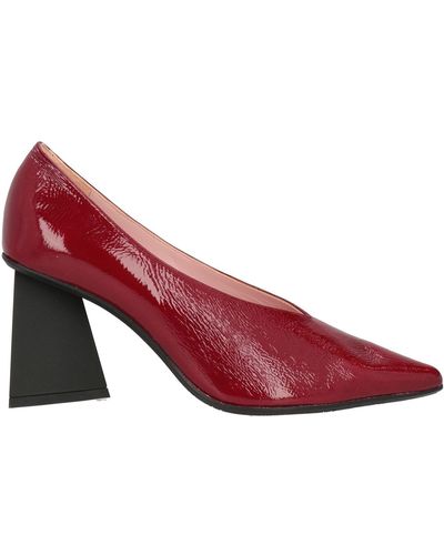 Ras Court Shoes Soft Leather - Red