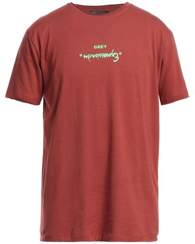 Grey Daniele Alessandrini T-shirt - Red