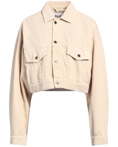 Miu Miu Jacket Cotton - Natural
