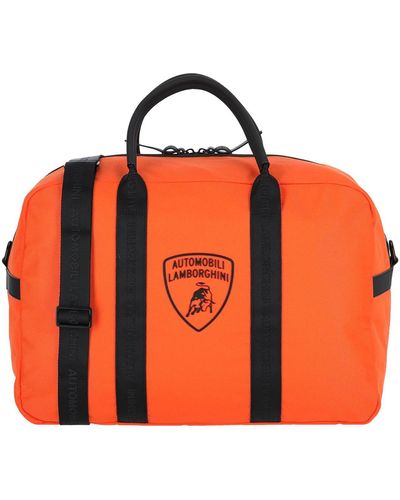 Automobili Lamborghini Duffel Bags - Orange