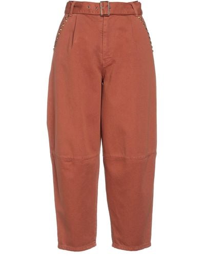 SIMONA CORSELLINI Cropped Trousers - Red