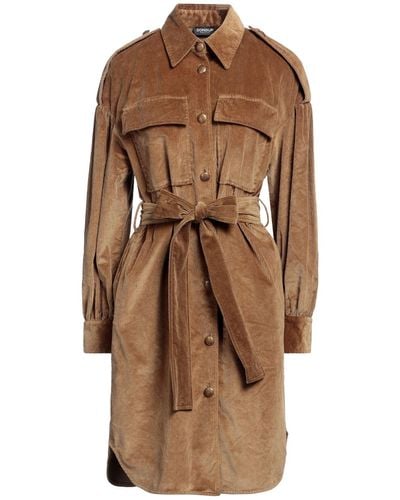 Dondup Overcoat & Trench Coat - Brown