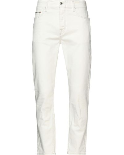 Care Label Denim Trousers - White