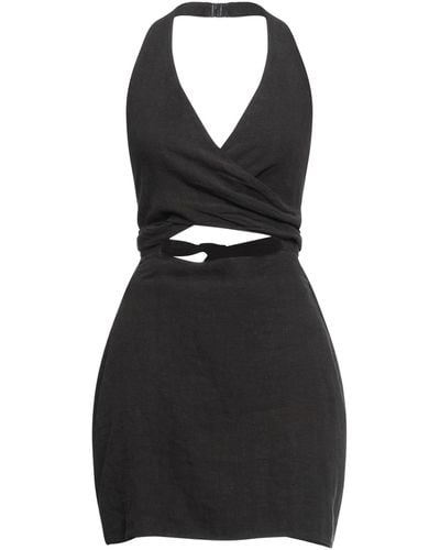 Natalie Rolt Mini Dress - Black