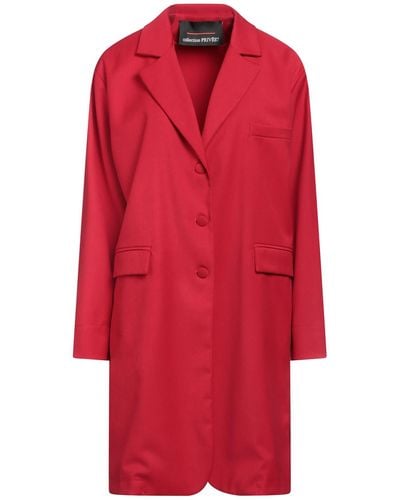 Collection Privée Overcoat & Trench Coat - Red