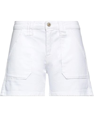 Le Temps Des Cerises Denim Shorts - White