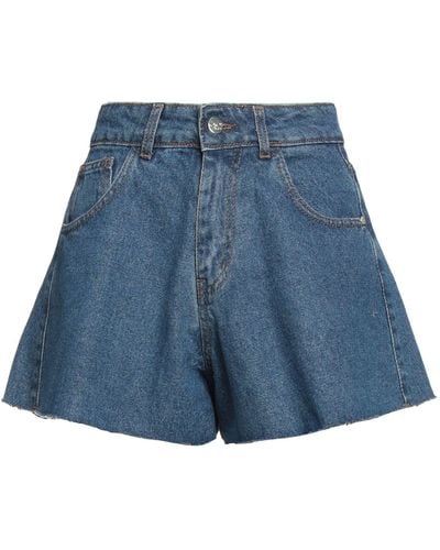 Kaos Denim Shorts - Blue