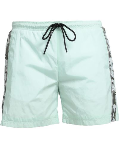 Off-White Off AO Swimshorts - Male - Polyester - Xs - Blue
