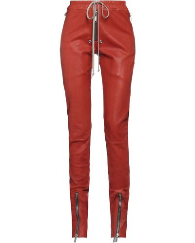 Rick Owens Trousers - Red