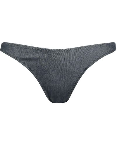 Solid & Striped Bikini Bottoms & Swim Briefs - Grey