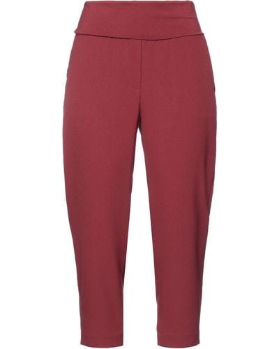 Manila Grace Cropped Trousers - Red