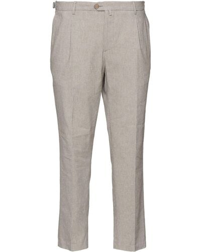 Barbati Camel Pants Cotton, Linen, Polyester, Elastane - Gray