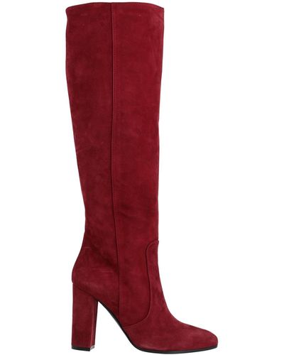Via Roma 15 Knee Boots - Red