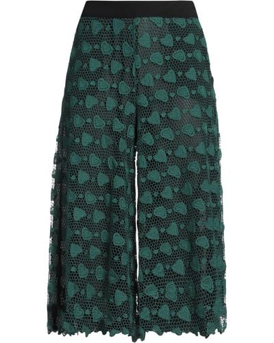 LE COEUR TWINSET Pantaloni Cropped - Verde