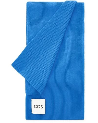 COS Écharpe - Bleu